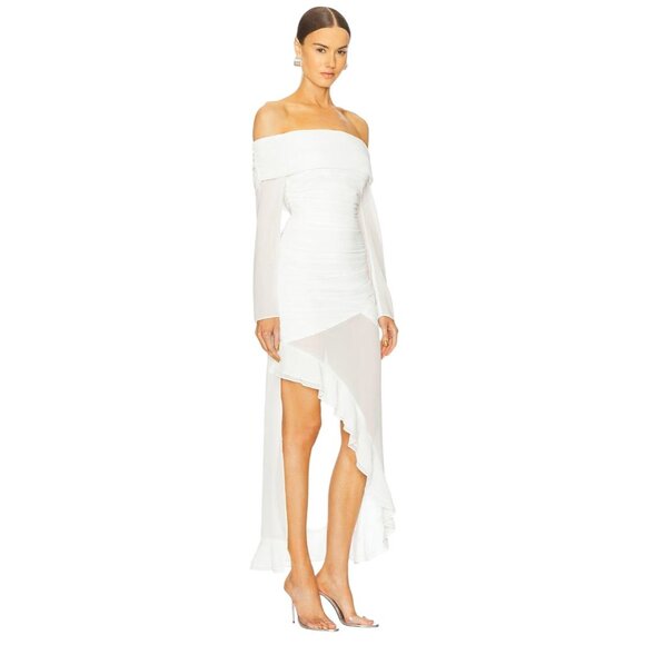 Line & Dot Owens Midi Dress in Ivory Medium New Womens Maxi Gown - Picture 4 of 12